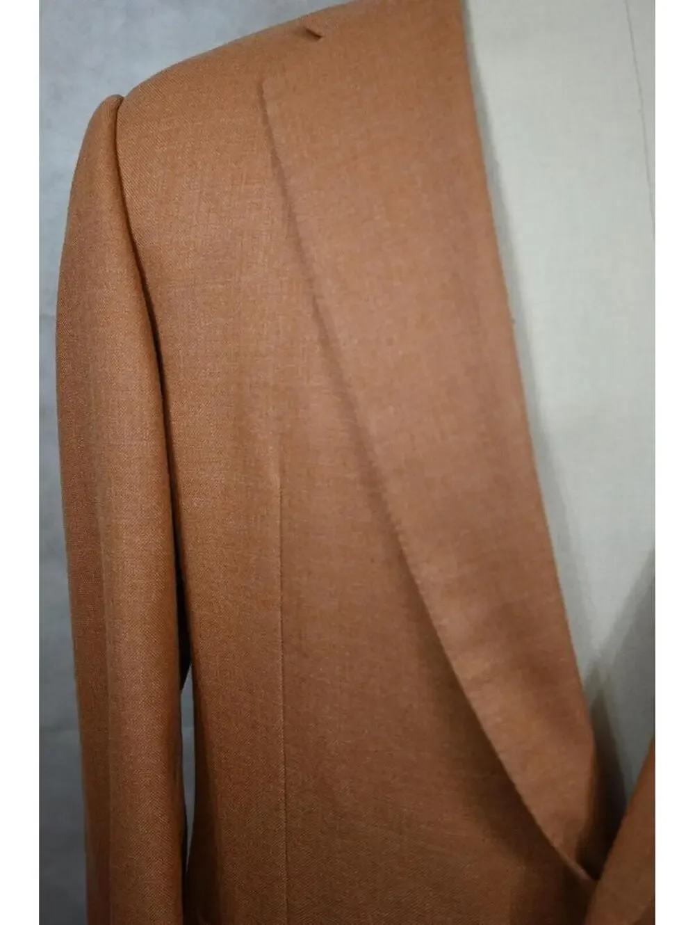 Hickey Freeman Silk & Wool Cinnamon Sport Coat Blazer Nieman 46L Athletic Fit